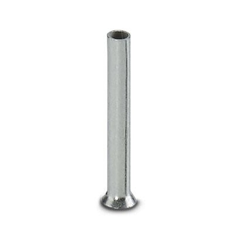 Phoenix Contact Ferrule, 10 mm Pin Length, 1 mm Pin Diameter, Silver to 20 AWG Wire Size