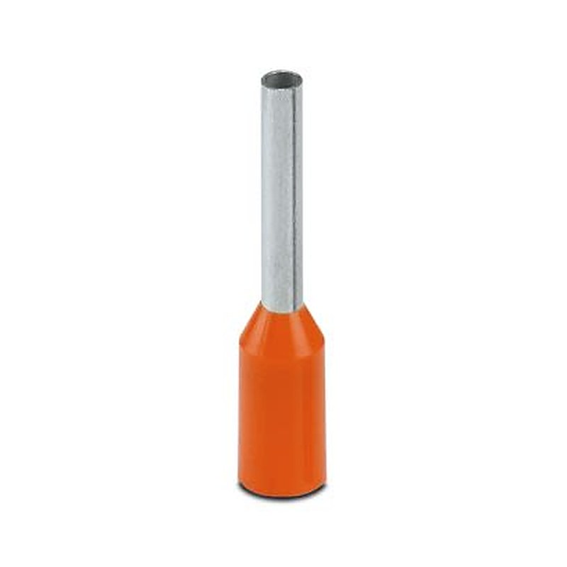 Phoenix Contact Insulated Ferrule, 8 mm Pin Length, 1.1 mm Pin Diameter, Orange to 20 AWG Wire Size