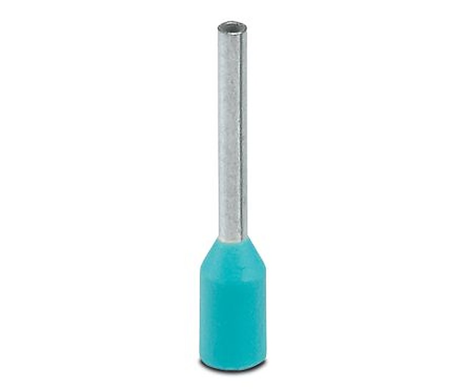 Phoenix Contact Insulated Ferrule, 0.8 mm Pin Diameter, Turquoise to 22 AWG Wire Size