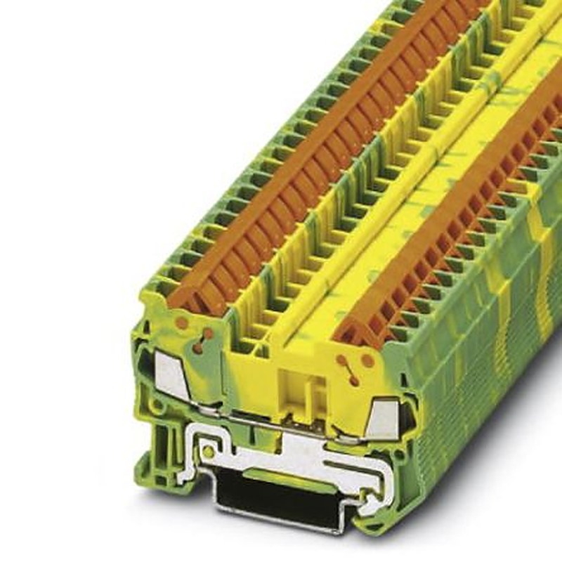 Phoenix Contact 3205035 QTC 1.5-PE Series Earth Terminal Block Green, Yellow, 0.25mm², 1.5 mm², 1-Level, Quick Connect