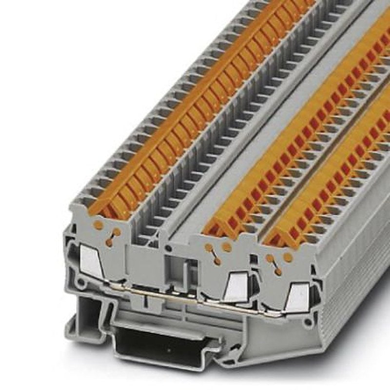 Phoenix Contact 3205048 QTC 1.5-TWIN Series Feed Through Terminal Block Grey, 0.25mm², 1.5 mm², 1-Level, Quick Connect