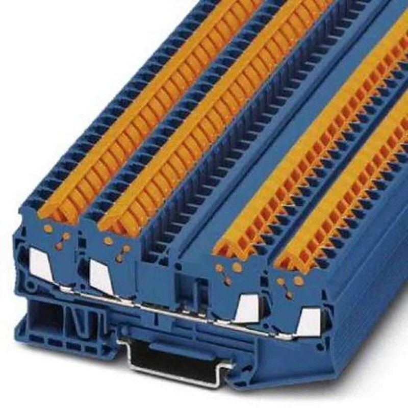 Phoenix Contact 3205080 QTC 1.5 Series Feed Through Terminal Block Blue, 0.25mm², 1.5 mm², 1-Level, Quick Connect,