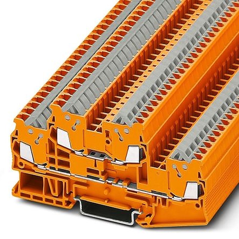 Phoenix Contact 3205117 Double Level Terminal Block Orange, 0.25mm², 1.5 mm², 2-Level, Quick Connect, ATEX