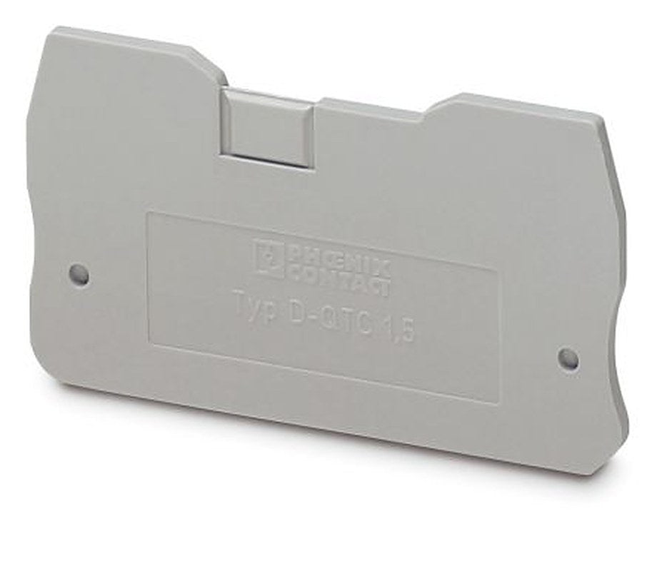 Phoenix Contact D-QTC 1.5 Series End Cover for Use with DIN Rail Terminal Blocks