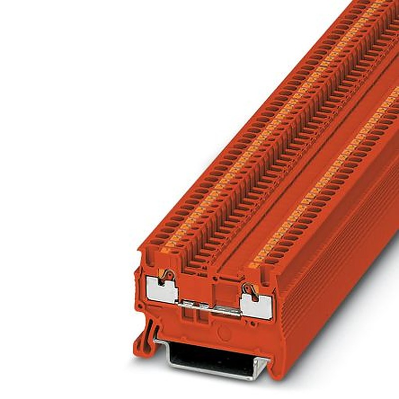 Phoenix Contact 3208127 PT 1 Series Feed Through Terminal Block Red, 0.14mm², 1.5 mm², 1-Level, Push-in, IECEx/ATEX