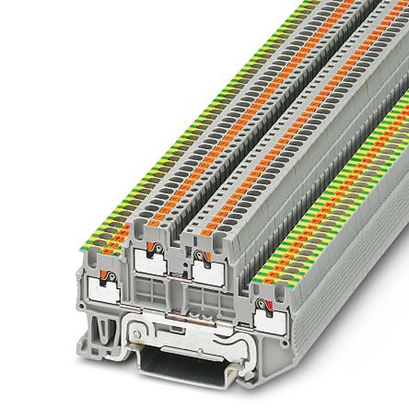 Phoenix Contact 3208553 PTTB 1.5/S-PE/ L Series Multi Level Terminal Block Grey, 0.14mm², 1.5 mm², 2-Level, Push-in