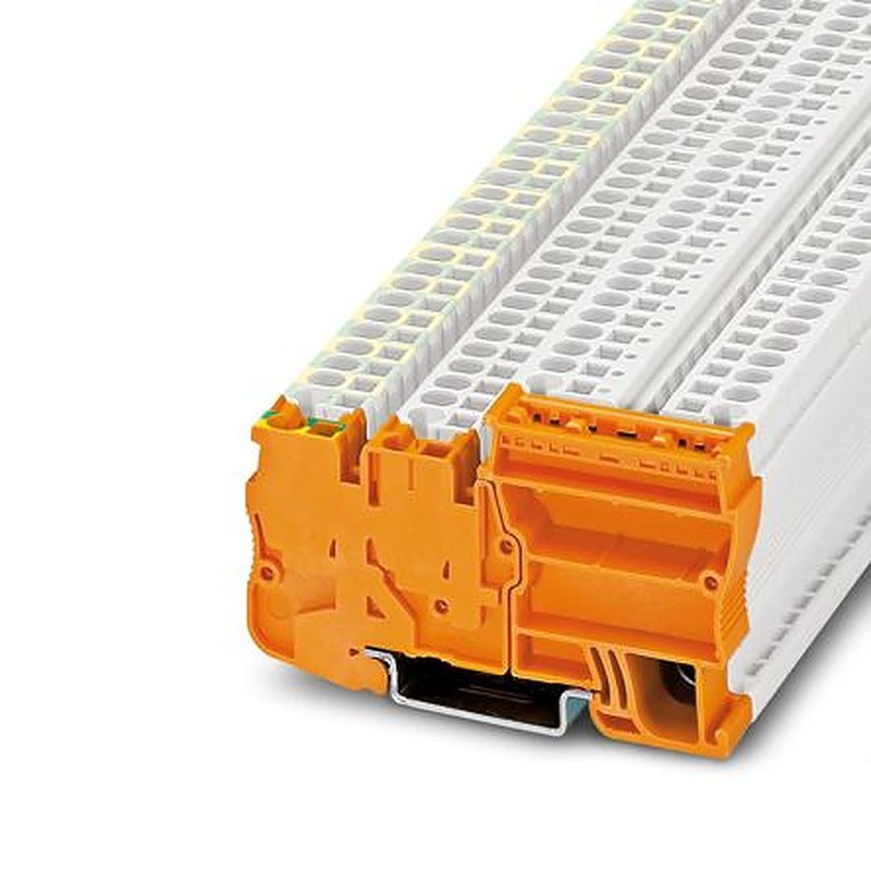 Phoenix Contact STIO Series Earth Terminal Block, 4-Way, 12AWG, 28 AWG Wire Spring Cage