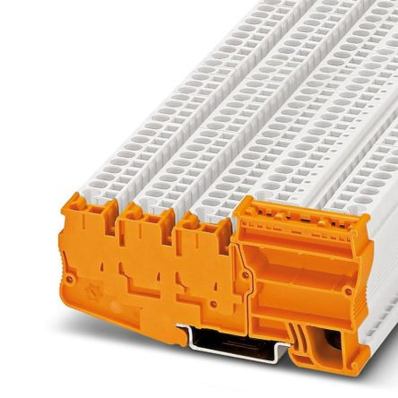 Phoenix Contact 3209206 STIO-IN 2.5/4 OG Series Terminal Block Orange, 2.5mm², 3-Level, Spring Cage