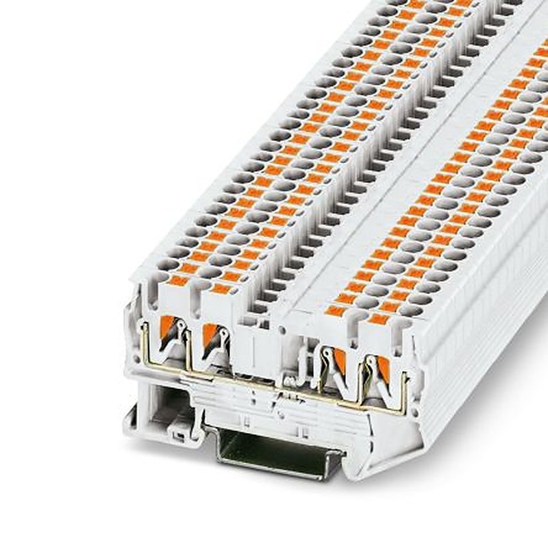 Phoenix Contact 4-Way DIN Rail Earth Terminal Block, 4mm², 12AWG Wire, Push-in, Polyamide Housing