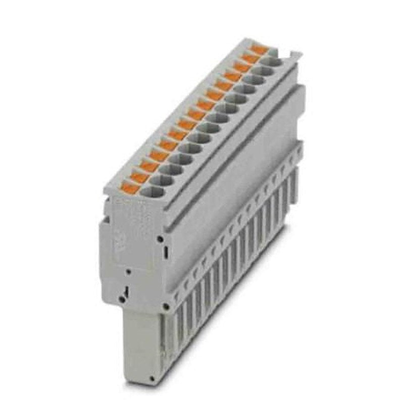 Phoenix Contact Combi Pluggable Solutions Series Pluggable Terminal Block, 15-Contact, 5.2 mm Pitch, 1 Row, 3210004