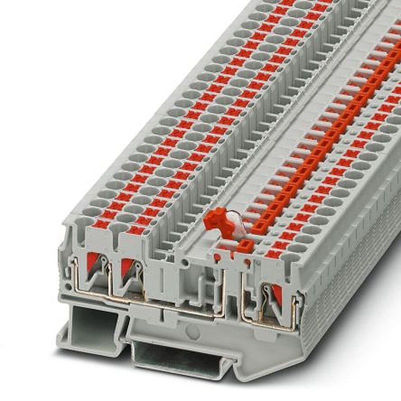 Phoenix Contact 3210174 PT 2 Series Component Terminal Block Grey, 4mm², 1-Level, Push-in