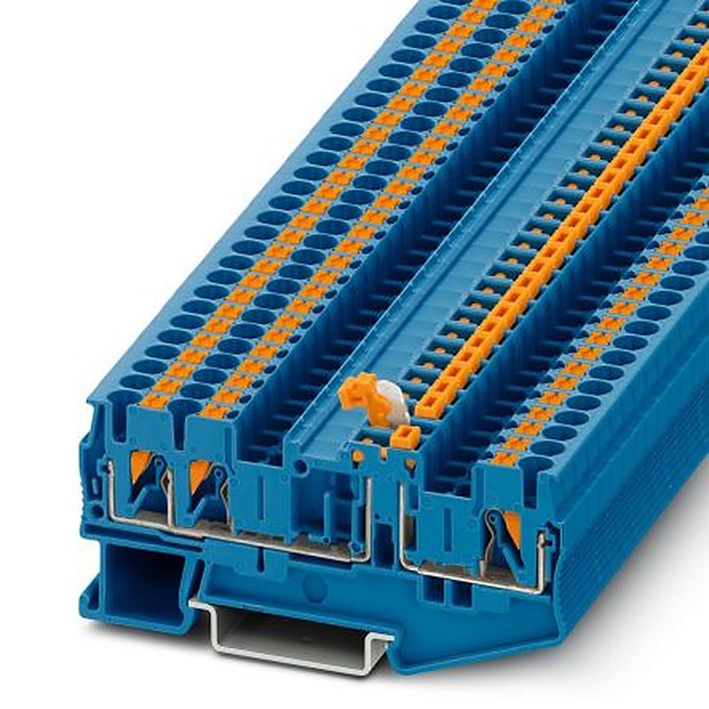 Phoenix Contact PT 2.5-TWIN-MTB BU Series Knife Disconnect Terminal Block Push-in