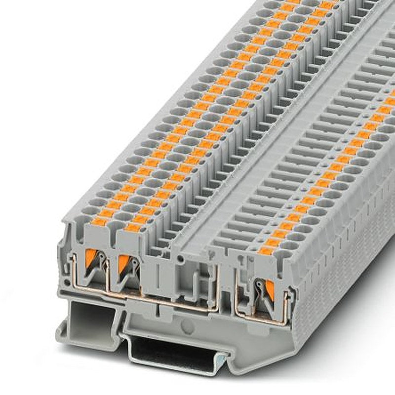 Phoenix Contact 3210198 PT 2.5-TWIN-TGB Series Disconnect Terminal Block Grey, 0.14mm², 4 mm², 1-Level, Push-in