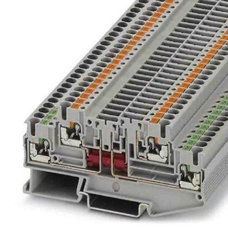 Phoenix Contact 3210286 PTT Series Disconnect Terminal Block Grey, 0.14mm², 4 mm², 2-Level, Push-in