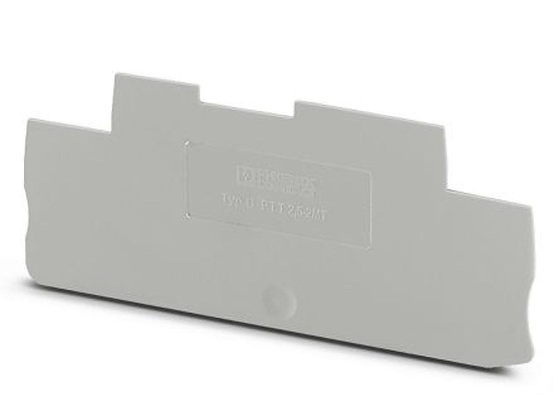 Phoenix Contact D-PTT 2.5-2MT-0.8 Series End Cover for Use with DIN Rail Terminal Blocks
