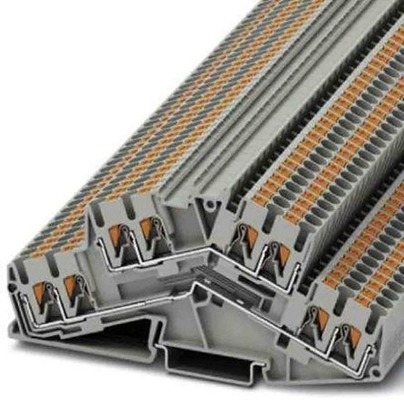 Phoenix Contact 3210609 PTTBS Series Double Level Terminal Block Grey, 0.14mm², 4 mm², 2-Level, Push-in