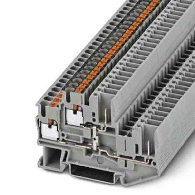 Phoenix Contact 3210907 PTTB Series Double Level Terminal Block Grey, 0.14mm², 4 mm², 2-Level, Push-in