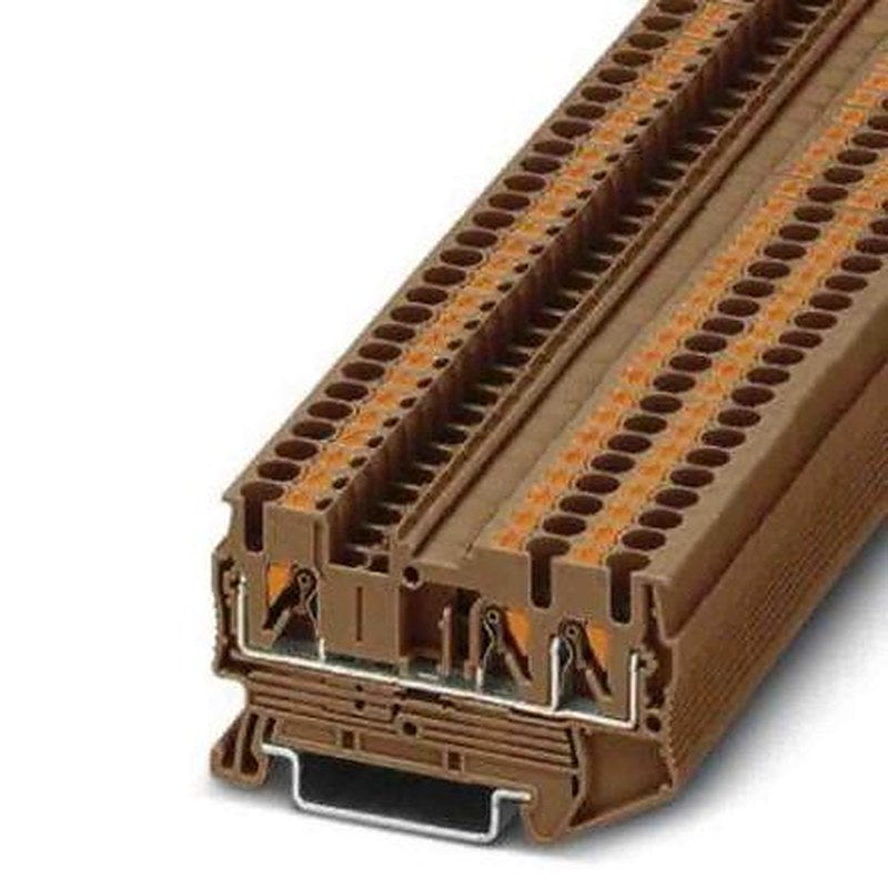Phoenix Contact 3211253 Feed Through Terminal Block Brown, 0.14mm², 4 mm², 1-Level, Push-in, IECEx/ATEX