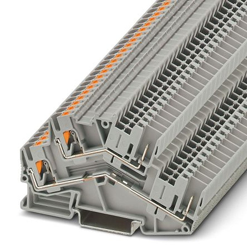 Phoenix Contact 3211260 PTTBS 2.5/2P Series Double Level Terminal Block Grey, 0.14mm², 4 mm², 2-Level, Push-in