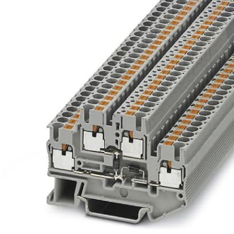 Phoenix Contact 3211430 PTTB 2.5-2DIO/O-UL/UR-UL Series Component Terminal Block Grey, 0.14mm², 4 mm², 2-Level, Push-in