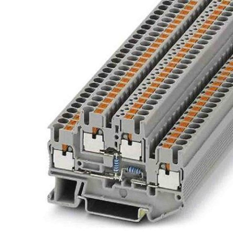 Phoenix Contact 3211431 PTTB Series Component Terminal Block Grey, 0.14mm², 4 mm², 2-Level, Push-in