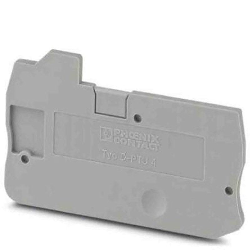 Phoenix Contact D-PTU 4 Series End Cover for Use with DIN Rail Terminal Blocks