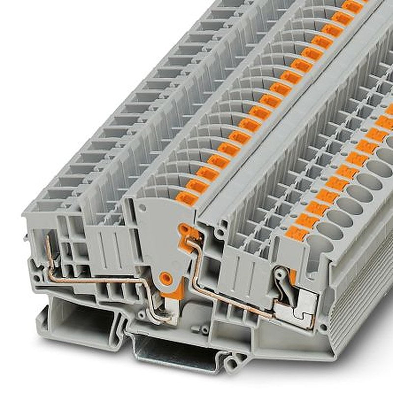 Phoenix Contact 3212306 PTME 6/1P Series Disconnect Terminal Block Grey, 0.5mm², 10 mm², 1-Level, Push-in