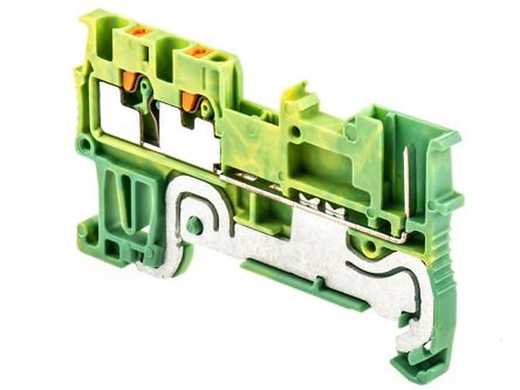 Phoenix Contact 3212374 PT 1.5/S-TWIN/1P-PE Series Earth Terminal Block Green, Yellow, 0.14mm², 1.5 mm², 1-Level,