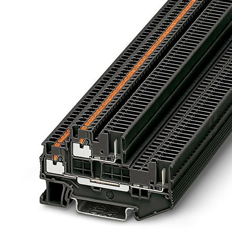 Phoenix Contact 3212444 PTTB 1.5/S/2P BK Series Double Level Terminal Block Black, 0.14mm², 1.5 mm², 2-Level, Plug-In