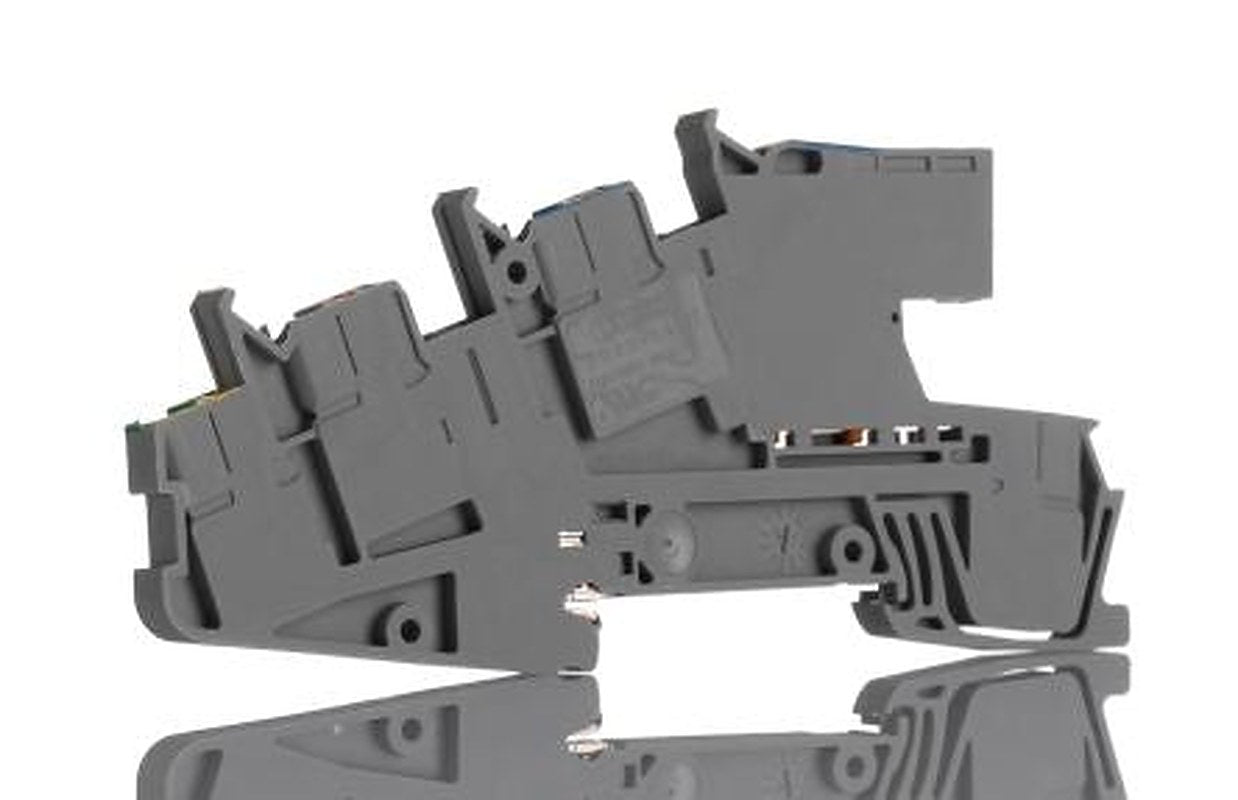 Phoenix Contact 5-Way DIN Rail Earth Terminal Block, 4mm², 12AWG Wire, Push-in, Polyamide Housing