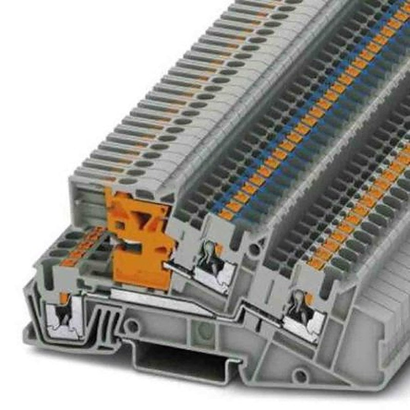 Phoenix Contact 3213947 PTI Series DIN Rail Terminal Block Grey, 0.14mm², 4 mm², 3-Level, Push-in