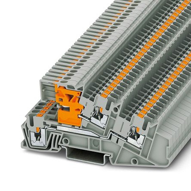Phoenix Contact PTI Series Non-Fused Terminal Block, 3-Way, 12AWG, 26 AWG Wire, 24A Push-in
