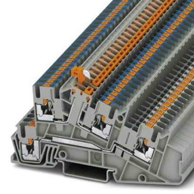 Phoenix Contact 3213956 PTI Series DIN Rail Terminal Block Grey, 0.14mm², 4 mm², 3-Level, Push-in