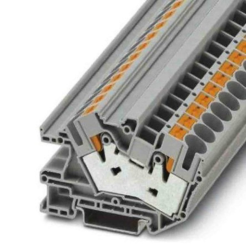 Phoenix Contact 3214029 PTI Series DIN Rail Terminal Block Grey, 16mm², 1-Level, Push-in
