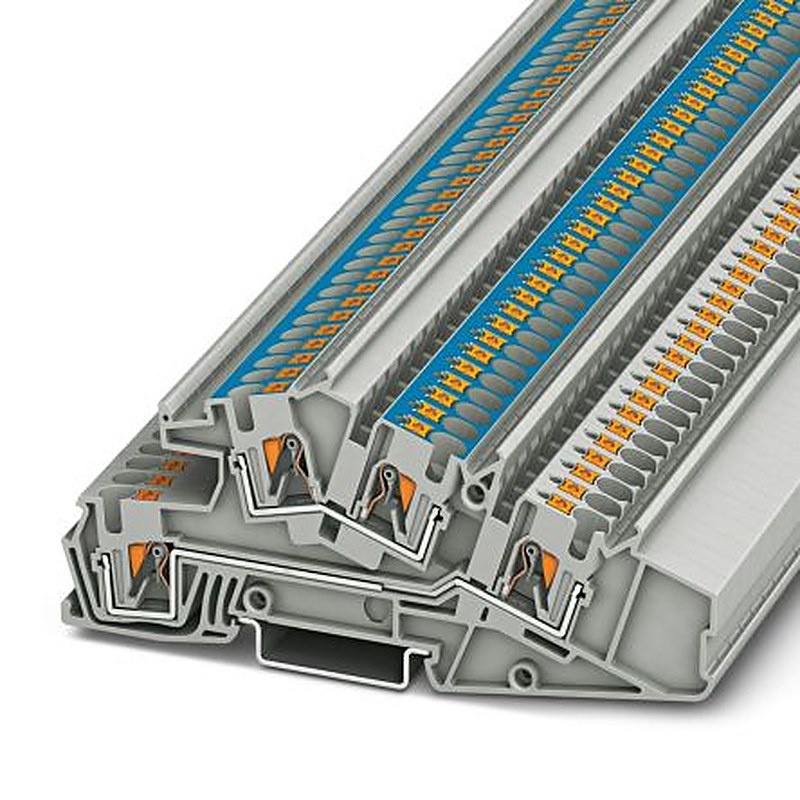 Phoenix Contact PTI Series Terminal Block, 3-Way, 0.2mm², 6 mm² Wire, 28A Push-in