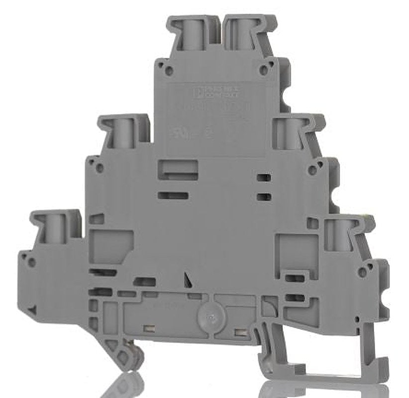 Phoenix Contact 3214291 UT 2.5-PE/L/N Series Multi Level Terminal Block Grey, 2.5mm², 3-Level, Screw
