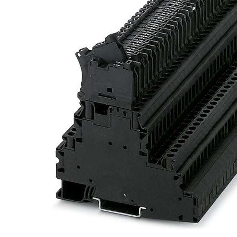 Phoenix Contact 3214367 UT 4 - L/HESILED Series Fuse Modular Terminal Block Black, 4mm², 2-Level Fused, Screw, IECEx,