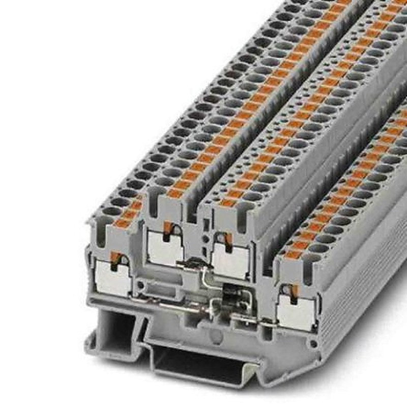 Phoenix Contact 3215041 PTTB Series Component Terminal Block Grey, 0.14mm², 4 mm², 2-Level, Push-in