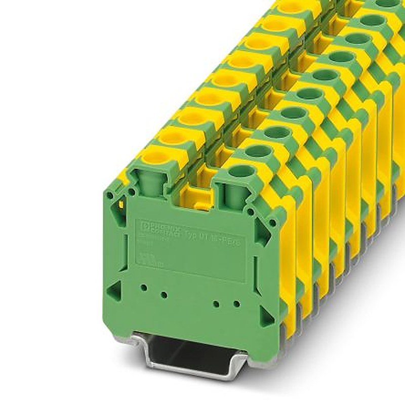 Phoenix Contact 3215915 UT 16-PE/S Series Earth Terminal Block Green, Yellow, 1.5mm², 25 mm², 1-Level, Screw
