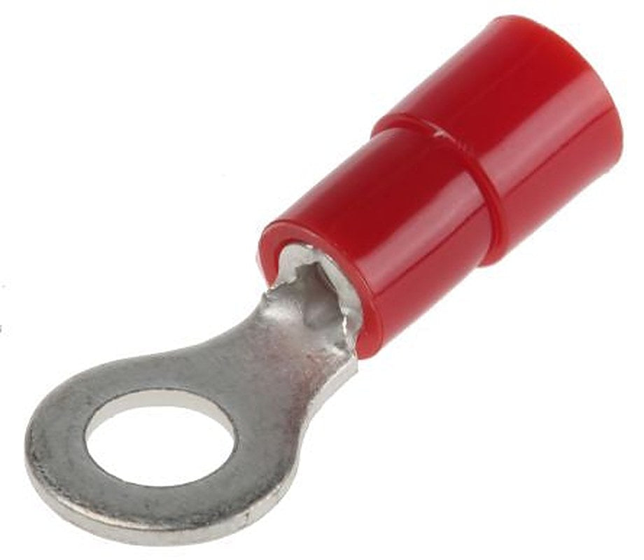 Phoenix Contact, 5/M4, C-RCI 1 Insulated Ring Terminal, M4 Stud Size 21 AWG 16 AWG Wire Size, Red