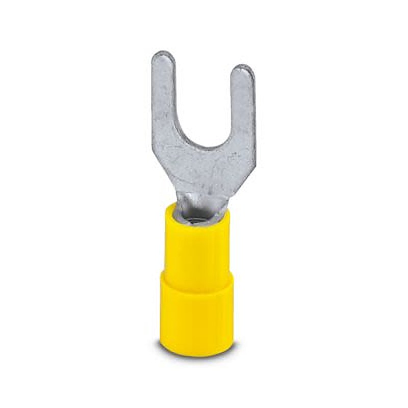 Phoenix Contact, C-FCI Insulated Fork Terminal, 11 AWG to 9 AWG, M6 Stud Size Polyamide, Yellow