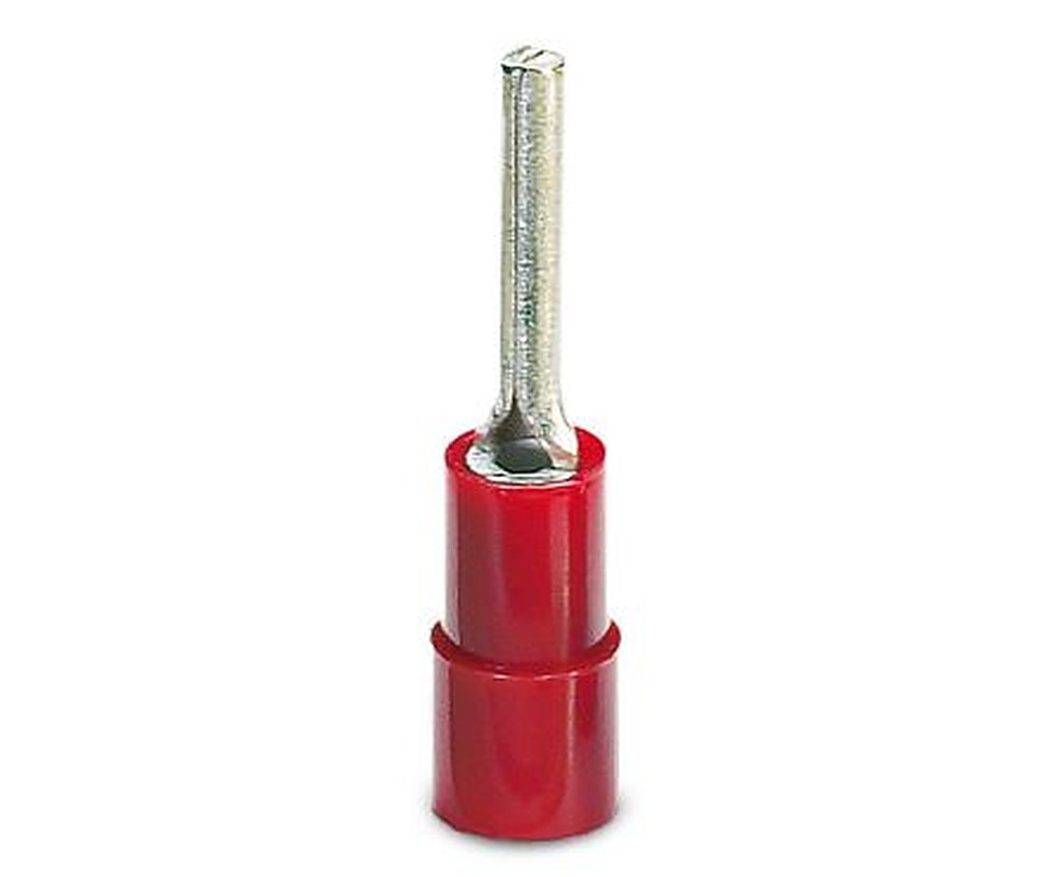 Phoenix Contact, C-PCI 1.5 Insulated, Tin Crimp Pin Connector, 0.5 AWG to 1.5 AWG, 2 mm Pin Diameter, 12 mm Pin Length,