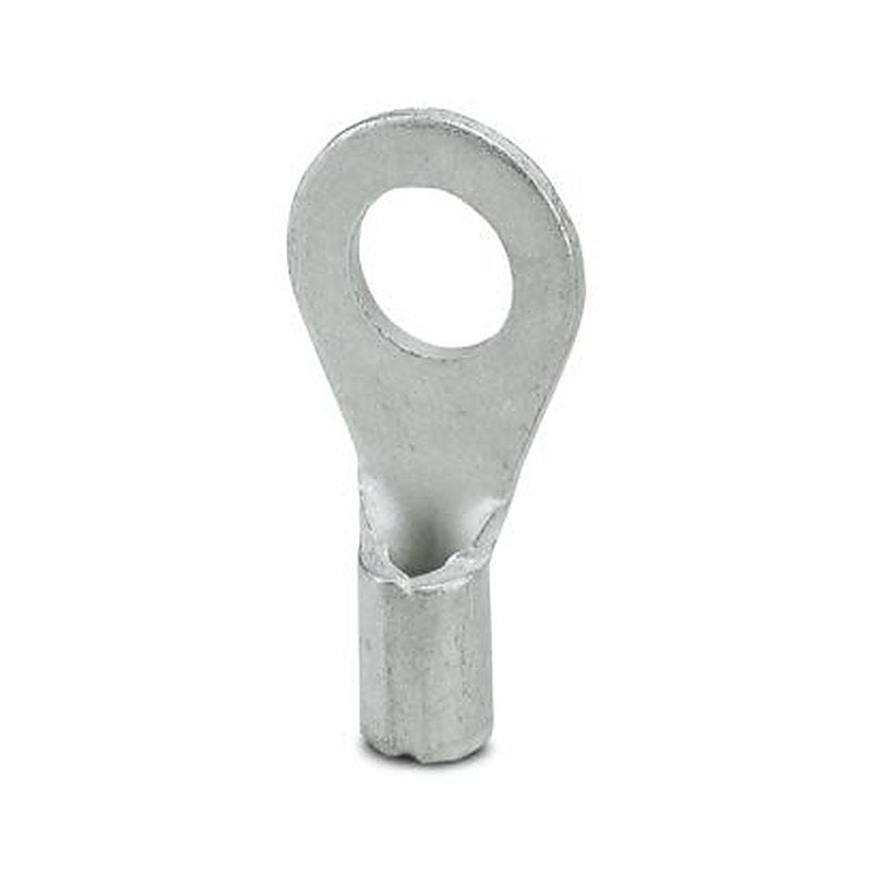 Phoenix Contact, C-RC Uninsulated Ring Terminal, M4 Stud Size 20 AWG 17 AWG Wire Size, Silver