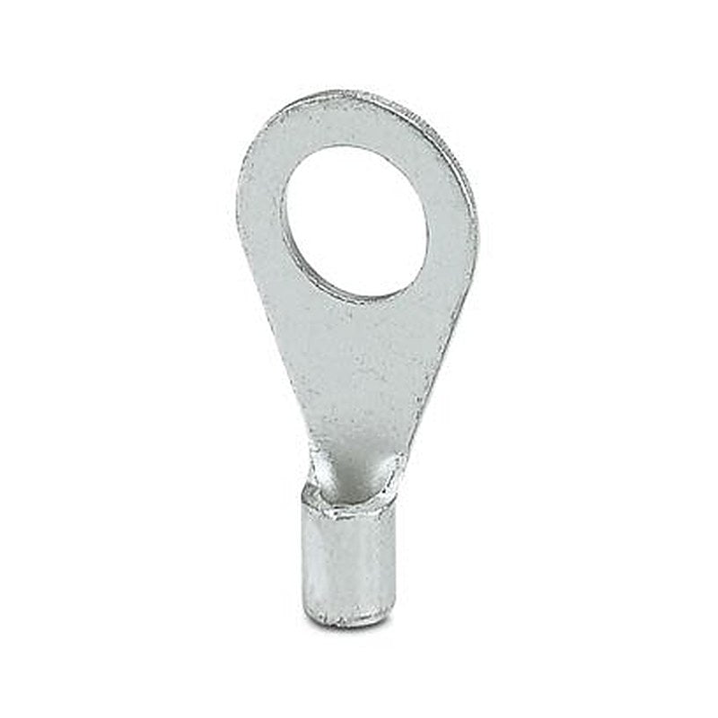 Phoenix Contact Uninsulated Ring Terminal, M6 Stud Size 17 AWG 14 AWG Wire Size, Silver