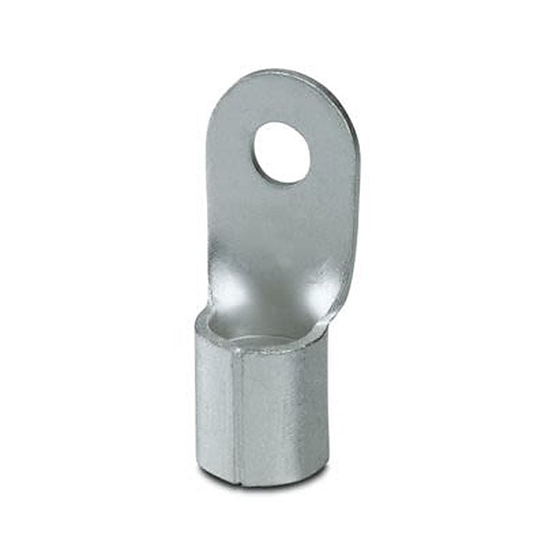 Phoenix Contact, C-RC Uninsulated Ring Terminal, M8 Stud Size 2 AWG 2 AWG Wire Size, Silver