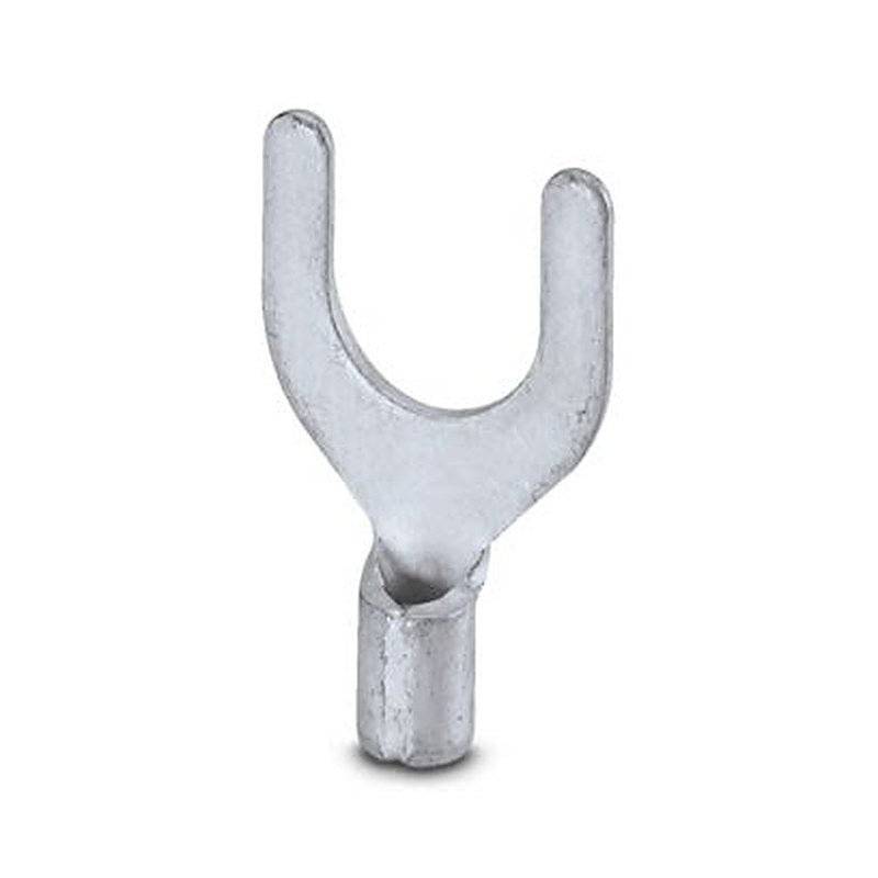 Phoenix Contact, C-FC Uninsulated Fork Terminal, 20 AWG to 17 AWG, M6 Stud Size, Silver
