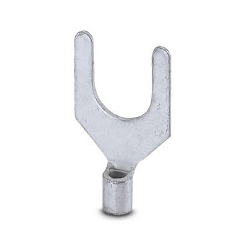 Phoenix Contact, C-FC Uninsulated Fork Terminal, 17 AWG to 13 AWG, M8 Stud Size, Silver