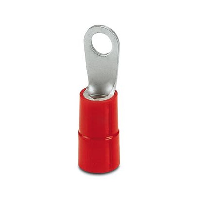 Phoenix Contact, C-RCI 10/M5 Uninsulated Ring Terminal, M5 Stud Size 8 AWG 8 AWG Wire Size, Red