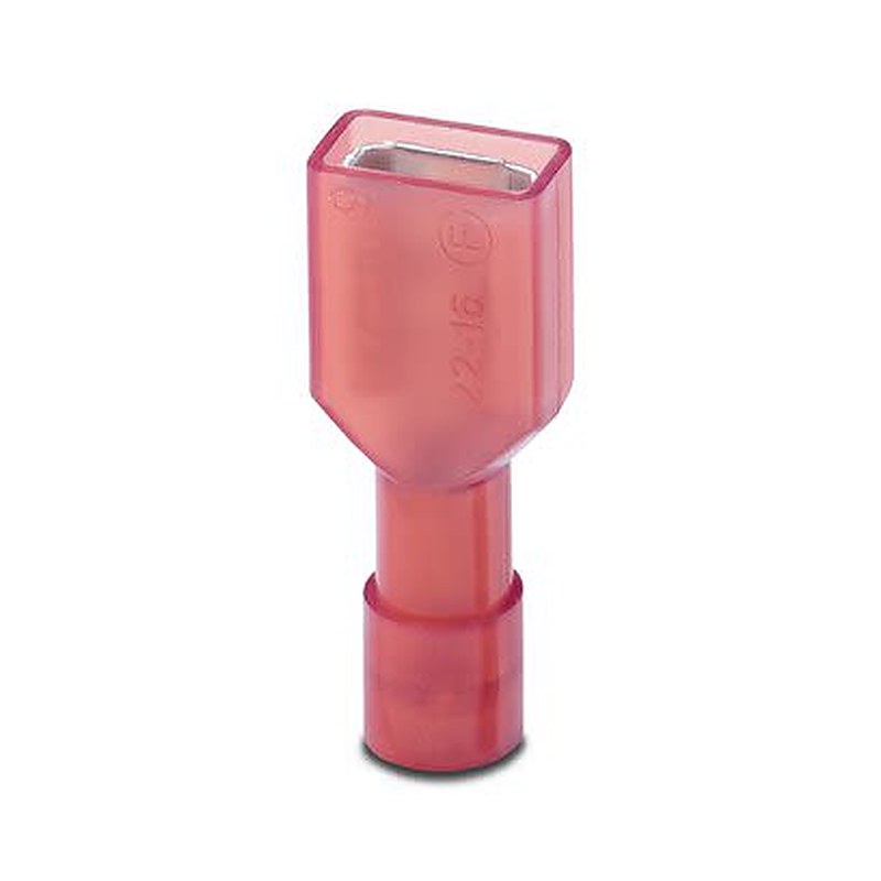 Phoenix Contact C-SCFFI Red Insulated Female Spade Connector, Crimp, 6.3 x 0.8 mm² Tab Size