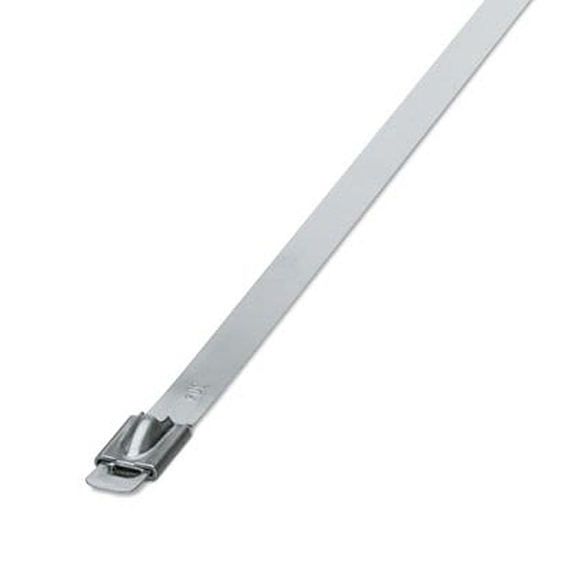 Phoenix Contact Cable Tie, Steel Strip, 1.067 m x 7.9mm, Silver Stainless Steel
